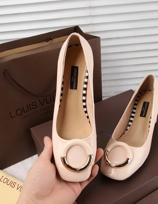 LV Shallow mouth Block heel Shoes Women--014